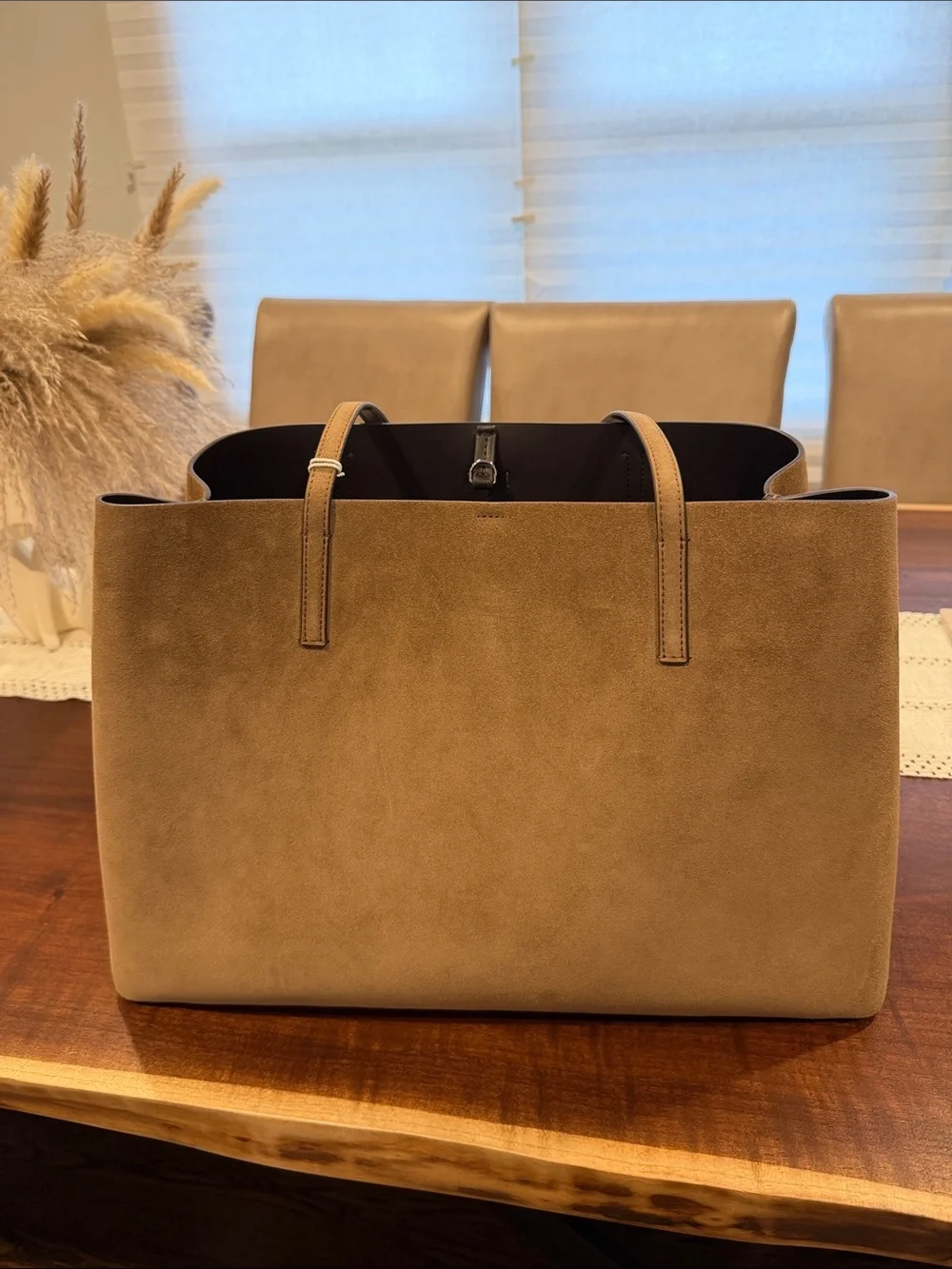 LIMITED EDITION - Tory Burch Suede Tote in Taupe Brown